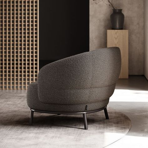 Domkapa on Instagram: "Perfect for contemporary projects, 𝗝𝘂𝗹𝗶𝗲𝘁 is a rounder armchair with soft curves and proportions.  The black texturized steel tubing and legs provide a rough touch while the comfortable upholstered seat balances for high quality and comfort. This armchair presents delicate slopes highlighted by elegant stitching techniques.   Juliet armchair can be combined with the sofa from the same collection and be customized in dimension, materials, and finishes. 🛋️  𝗖𝗼𝗻𝘁𝗮𝗰𝘁 𝘂𝘀 𝘁𝗼 𝗴𝗲𝘁 𝗮𝗹𝗹 𝘁𝗵𝗲 𝗱𝗲𝘁𝗮𝗶𝗹𝘀!   #domkapa #armchair #armchairs #armchairdesign #living_room #livingroomdesigns #modernlivingroom #instahouse #instadecor #interiorsofinstagram" Furniture Design Living Room, Stitching Techniques, Candle Holder Decor, Outdoor Lounge Furniture, Armchair Design, Settee, Best Interior Design, Lounge Furniture, Chaise Sofa