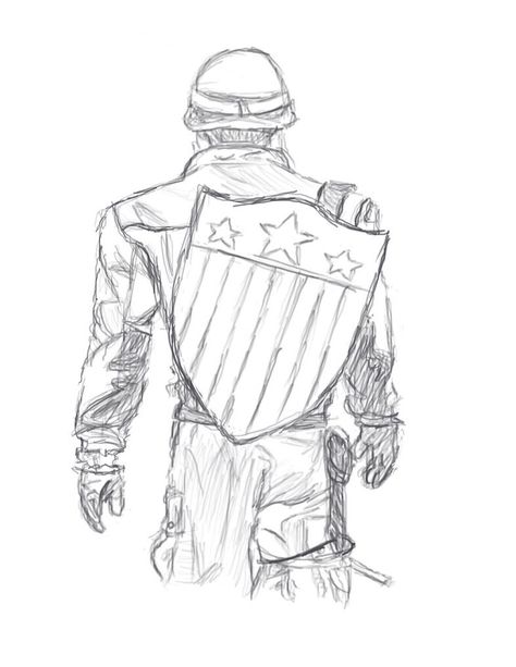 Captain America Sketch, Captain America Drawing, How To Draw Comics, Marvel Art Drawings, Avengers Drawings, Draw Comics, Drawing Superheroes, Marvel Tattoos, Marvel Drawings