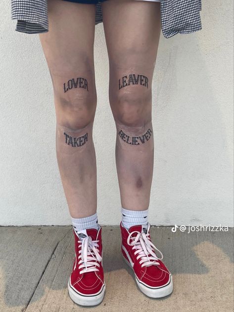 Knee Tattoo, Word Tattoos, Word Wrap, Above Knee, Tattoos And Piercings, Tattoo Drawings, The Words, Above The Knee, Over The Knee