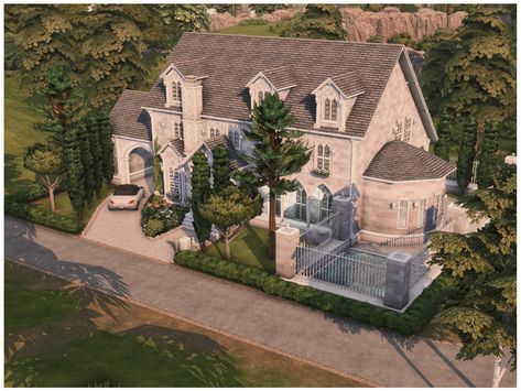 The Sims Resource - MM Elegant White Brick Sims Hamptons House, Sims 4 Build Mansion, Sims 4 Rich House Cc, Sims 4 Tray Files Cc, Sims 4 White House, Sims 4 Windenburg Build, Sims 4 Tudor House, Sims 4 Rich House, Sims 4 Realistic Builds