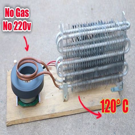 Diy Renewable Energy, Diy Wind Turbine, Diy Heater, Wooden Wall Shelf, Free Energy Projects, Black Home Decor, Free Energy Generator, Room Heater, Induction Heating