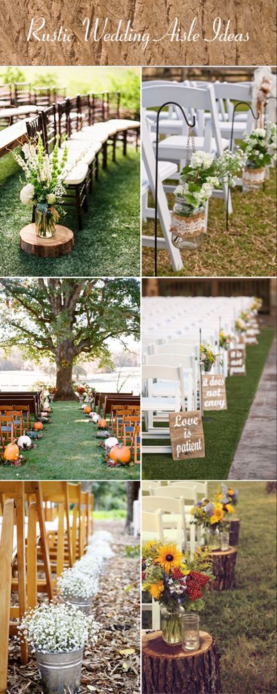 Isle Markers Outdoor Wedding, Isle Markers For Wedding, Wedding Aisle Decorations Outdoor, Aisle Ideas, Rustic Ceremony, Wedding Aisle Outdoor, Barnyard Wedding, Fall Wedding Ceremony, Rustic Decorating