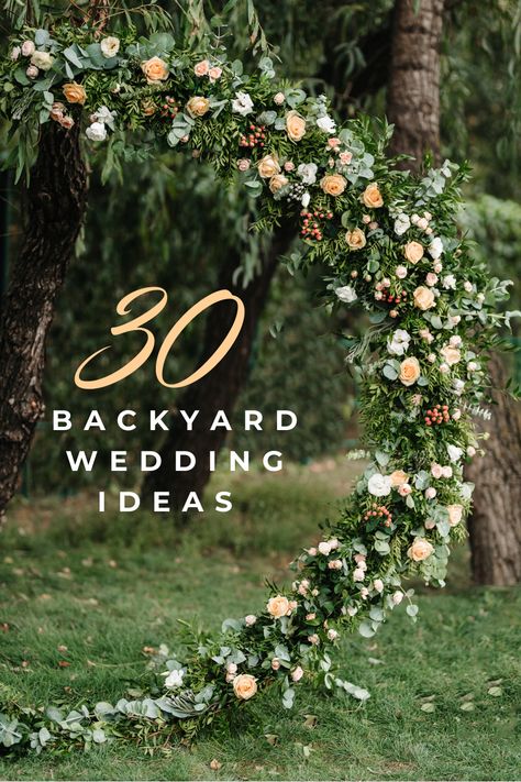 30 ELEGANT BACKYARD WEDDING IDEAS ON A BUDGET- #Backyard #Budget #Elegant #Ideas #Wedding Check more at https://howcandothis.com/weddingideas/30-elegant-backyard-wedding-ideas-on-a-budget-2/ Wedding Yard Decorations, Intimate Garden Wedding Ideas, Weddings At Home Backyards, Wedding In Garden Decoration, Small Intamite Wedding Ideas, Planning A Backyard Wedding, Outdoor Garden Wedding Decorations, Informal Wedding Ideas, Prom Trends 2023