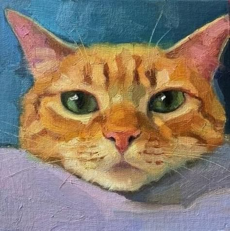 Katya Minkina, Cat Portrait Painting, Cat Art Illustration, Oil Pastel Art, Cat Artwork, Watercolor Cat, Arte Inspo, Art Inspiration Painting, Cat Portraits