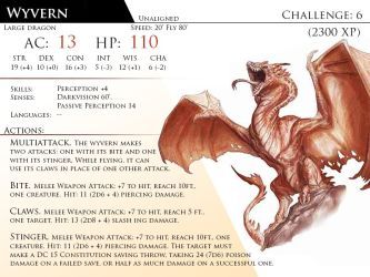 Wyvern by Almega-3 Dnd Stats, Dnd Classes, Dungeons And Dragons 5e, Dnd 5e Homebrew, D D Monsters, Dnd Dragons, Pathfinder Rpg, Monster Cards, Dnd Monsters