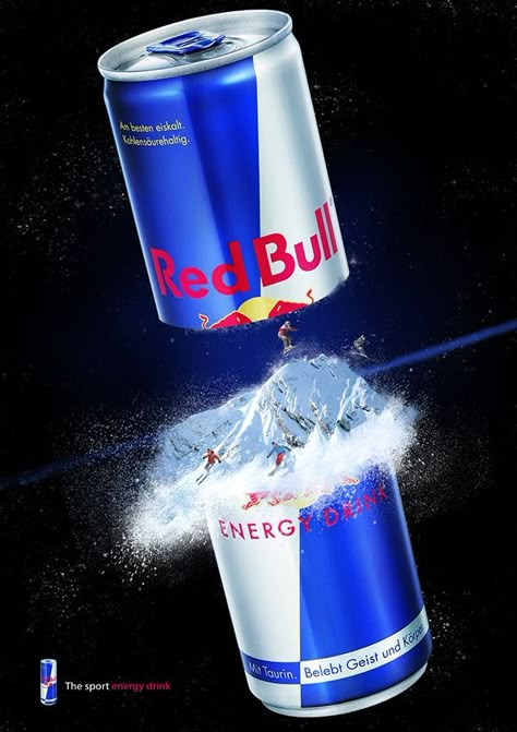 College kids run on energy drinks.. and enjoy sports. Red Bull Energy Drink, Red Bull Drinks, 광고 디자인, Creative Advertising Design, Publicidad Creativa, Drinks Design, Best Ads, Social Media Design Inspiration, Sports Drink