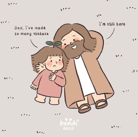 Jesus And Me Cartoon, Christian Cartoons, Jesus Cartoon, Cute Bibles, I Love You God, Faith Encouragement, Jesus Wallpaper, Ayat Alkitab, Christian Bible Quotes