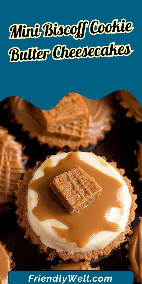 🍰✨ Craving something sweet? These no-bake mini Biscoff cookie butter cheesecakes are the perfect treat! 🥄 Made with a creamy cookie butter filling, a crunchy Biscoff crust, and topped with cookie crumbles, they’re a no-fuss dessert everyone will love.#BiscoffCheesecakes #NoBakeDesserts #MiniTreats #CookieButterLovers #EasyDessertRecipes ❤️ Biscoff Cookie Butter Cheesecake, Cookie Butter Recipes Desserts, Mini Cheesecakes No Bake, Cheesecakes No Bake, Homemade Biscoff, College Cookbook, Biscoff Crust, Cookie Butter Cheesecake, Coleslaw Recipe Easy