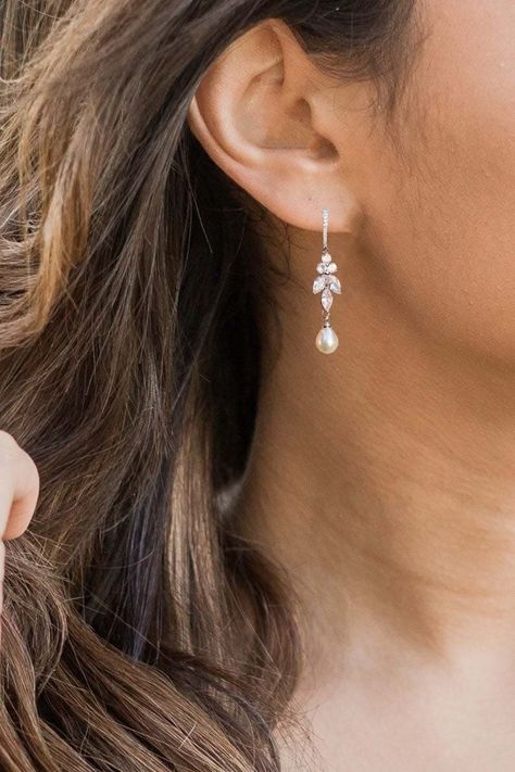 Pearl Drop Earringsbridal Pearl Earringsgold Dangle - Etsy Bridesmaid Silver Jewelry With Pearl Drop, Dainty Silver Chandelier Earrings For Wedding, Silver Pearl Drop Jewelry For Bridesmaids, Hypoallergenic Pear-shaped Teardrop Earrings For Wedding, Silver Dangle Bridal Earrings For Mother Of The Bride, Sterling Silver Dangle Bridal Earrings For Bridesmaid Gift, Pearl Drop Earrings For Bridesmaid, Bridesmaid Pearl Drop Jewelry, Sterling Silver Dangle Earrings For Bridesmaids