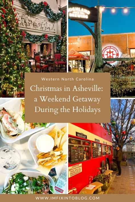 Christmas in Asheville NC | NC lifestyle | I'm Fixin' To Asheville At Christmas, Ashville North Carolina, 2023 Vacation, Franklin Nc, Christmas Getaways, Christmas Destinations, North Carolina Travel, Camping Destinations, Western North Carolina