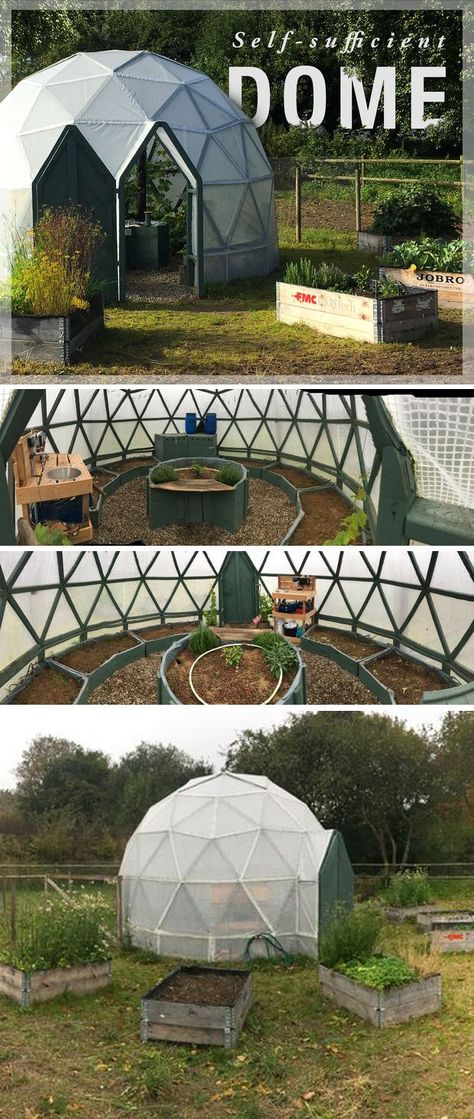 Yurt Greenhouse, Greenhouse Dome, Geodesic Greenhouse, Geodesic Dome Greenhouse, Dome Greenhouse, Diy Wood Furniture, Aquaponics Diy, Wood Furniture Plans, Encourage Others