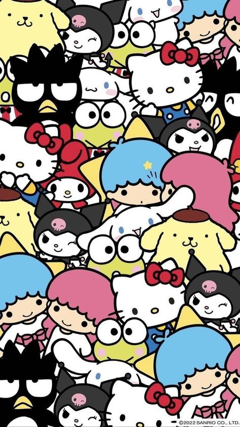 Hello Kitty And Friends Wallpaper, Sanrio Pics, Hello Kitty Wallpaper Hd, Pink Wallpaper Hello Kitty, Walpaper Hello Kitty, Hello Kitty Crafts, Kitty Images, Hello Kitty Characters, Hello Kitty And Friends