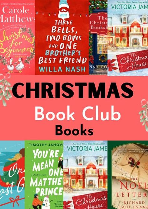 27 Christmas Books for Book Clubs (fun & festive) – The Creative Muggle Christmas Books For Book Club, November Book Club Ideas, Christmas Books For Adults, Christmas Book Club, Christmas Reads, Holiday Reading List, Books For Christmas, Holiday Novels, Book Club Suggestions