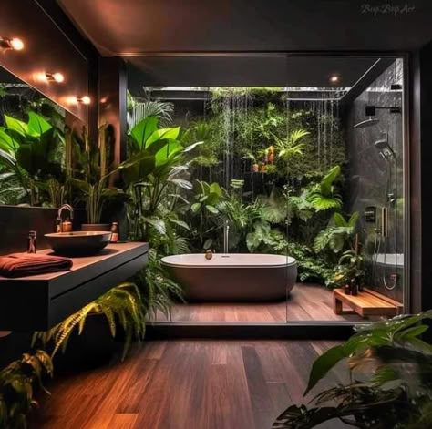 Drømme Bad, Design Interior Baie, Tropical Bathroom, Zen Bathroom, Diy Cushions, Outdoor Bathrooms, Toilet Design, Patio Diy, Bathroom Design Decor