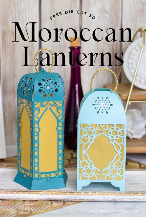 FREE Moroccan Paper Lanterns – Ramadan Cut Files - Designs By Miss Mandee. Art, craft, Cricut, cur files, cut file, die cut, free, freebie, lamp, Moroccan, Moroccan Lanterns, Moroccan Paper Lanterns, paper craft, paper lantern, Paper Lanterns, Ramadan, Ramadan Cut Files, silhouette. Moroccan Paper Lanterns, Moroccan Party Decorations Diy, Diy Moroccan Lantern, Afterschool Crafts, Ceramic Lanterns, Craft Paper Flowers, Ramadan Ideas, Lantern Template, Moroccan Party