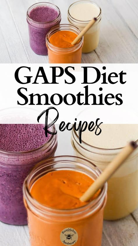 GAPS diet smoothies are a wonderful, easy, and delicious way to pack a lot of nutrition into one tasty drink. Whether you’re just starting with GAPS diet recipes or you’re a seasoned pro looking to expand your options, gut-boosting smoothies can be a versatile and delicious addition to your daily diet. I love whipping up smoothies because they easily cater to my family’s various dietary needs and preferences. Gaps Breakfast, Gaps Diet Recipes, Diet Smoothies, Gaps Recipes, Gut Healing Recipes, Healing Recipes, Gaps Diet, Diet Drinks, Healing Food