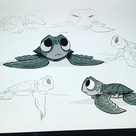 Sea turtle/Gallery | Moana Wikia | Fandom Turtle Sketches, Lion Character Design, Turtle Animation, Disney Character Design, Bill Schwab, Turtle Character, Character Design Ideas, Lion Character, Turtle Sketch