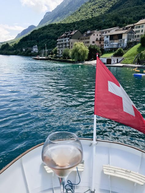 Cruising on Lake Geneva (Lac Leman) Switzerland. Travel in style and luxury. Lake Geneva Aesthetic, Geneva Aesthetic, Geneva Luxury, Swiss Summer, Visionary Board, Lake Geneva Switzerland, Switzerland Geneva, Places In Switzerland, Europe 2024