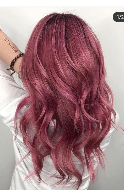 Muted Magenta Hair, Mauve Pink Hair, Dusty Rose Hair, Rose Gold Hair Brunette, Guy Tang Mydentity, Guytang Mydentity, Cherry Hair Colors, Hair Color Streaks, Guy Tang