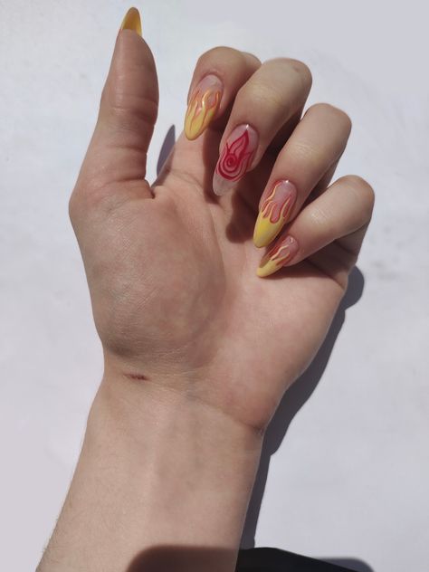 Avatar: The Last Airbender, Water Nails, Nails Inspired, Anime Nails, Beauty Nails Design, Crazy Nails, Fire Nails, Avatar The Last Airbender, Cosmetology