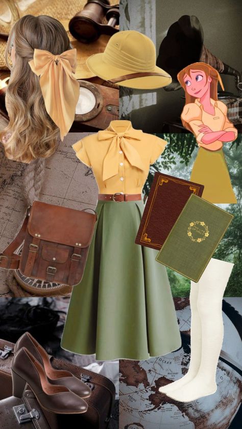 #outfitinspo #fitinspo #vintage #janeporter #halloweencostume #modestoutfit #modestfashion #tarzan #tarzanandjane #treasure #jungle #explorer #vintagefashion Tarzan And Jane Costumes, Jungle Costume, Jungle Explorer, Jungle Outfit, Disney Bound Outfits Casual, Disney Trip Outfits, Jane Porter, Disney Princess Outfits, Cute Disney Outfits