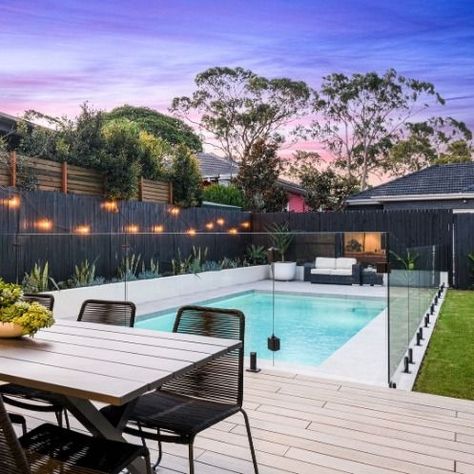 This backyard is ideal for entertaining guests in the summer time.
#iconhomes #artisanbyiconhomes #newhome #dreamhome #customhome #custombuilder #custombuildersydney #sydney #northernbeaches #northernbeacheslocal #followmybuild #knockdownrebuild #kdr #livethedream #backyard #landscaping #pool #entertaining #outdoors #deck #alfresco Pool And Entertaining Area, Pool Alfresco Area, Small Pool Area, Pool Landscaping Australian, Backyard Landscaping Designs With Pool, Fiberglass Pool, Pool Area Ideas Australia, Small Inground Pool Ideas, Outdoor Pool Area Ideas