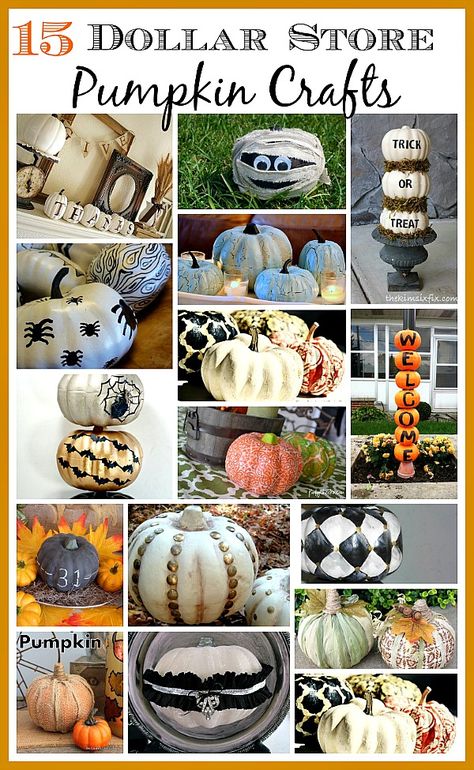 Foam pumpkins from the dollar store are the perfect fall accessory to makeover on a budget! Here are 15 dollar store pumpkin crafts to get you inspired. DIY home decor projects, easy fall crafts, fall decorating ideas, pumpkins, Dollar Store Crafts Decorating Foam Pumpkins, Foam Pumpkin Decorating Ideas, Foam Pumpkin Crafts, Dollar Store Pumpkin, Diy Pumpkins Crafts, Pumpkin Decorating Ideas, Peter Pumpkin, Pumpkin Eater, Crafts Fall