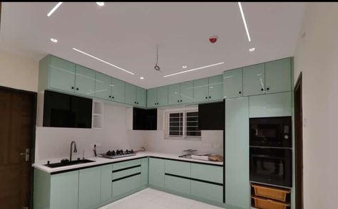 False ceiling design Kitchen Profile Light, Kitchen False Ceiling Design, False Ceiling Kitchen, Profile Light, Pop Ceiling, Pop Ceiling Design, Indian Home Design, Kitchen Ceiling, False Ceiling Design