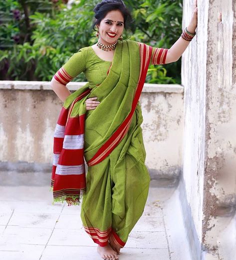 Ilkal Saree, Marathi Nath, Marathi Saree, Concept Shoot, Kashta Saree, Marathi Bride, Nauvari Saree, Saree Photoshoot, Green Saree