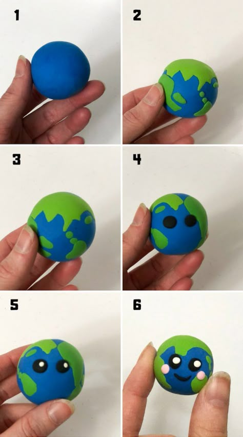 Planet Earth: Clay Craft for Earth Day... Earth Day Clay Projects, Space Clay Ideas, Earth Crafts For Kids, Clay Activities For Kids, Clay Planets, Clay Ideas For Kids, Earth Crafts, Clay Art For Kids, Earth Clay