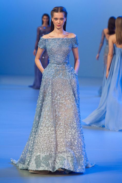 Elie Saab 2014, Couture 2014, Elie Saab Haute Couture, Haute Couture Paris, Ellie Saab, Elie Saab Spring, Elie Saab Couture, Spring Couture, Blue Gown