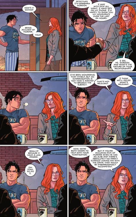 Nightwing Funny, Nightwing And Batgirl, Batgirl And Robin, Nightwing And Starfire, Batfamily Funny, Tom Taylor, What Do You Hear, Bad Man, Barbara Gordon