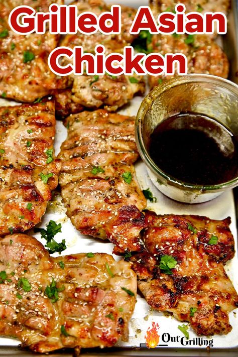 Asian Chicken Recipe, Asian Marinade For Chicken, Bbq Chicken Marinade, Chicken Thigh Marinade, Flavorful Dinner, Asian Chicken Recipes, Easy Grilled Chicken, Grilled Chicken Thighs, Asian Chicken