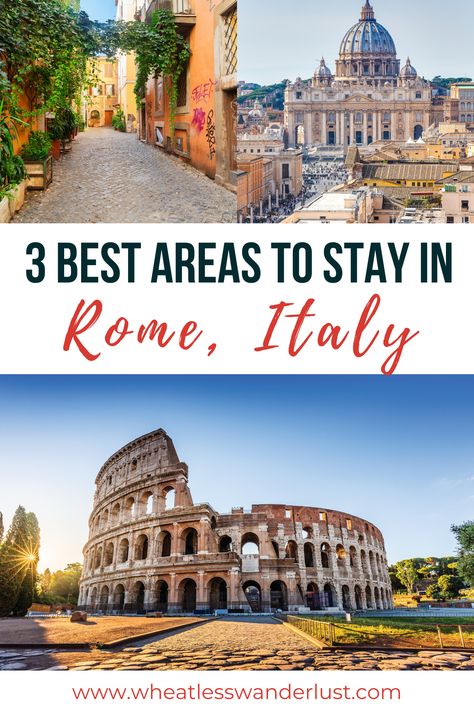 Heading to Italy and not sure where to stay in Rome? Here's a guide to three perfect neighborhoods to stay in that are slightly off the beaten path, and perfect for first time visitors. Rome Travel Tips and Guide. Where To Stay In Rome, Rome In A Day, 2023 Vacation, Italy Trip Planning, Best Cities In Europe, Rome Itinerary, Italy Destinations, Rome Travel Guide, Greece Trip