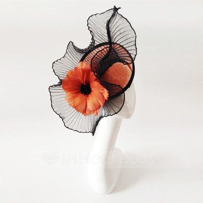 Derby Hats Fascinators, Wedding Red, Boho Festival Fashion, Fascinator Headband, Feather Fascinators, Kentucky Derby Hats, Hat Ideas, Fancy Hats, Orange Wedding