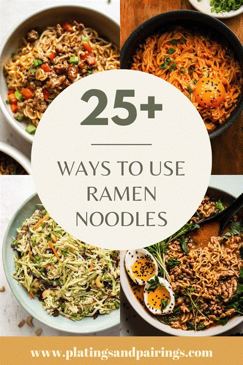 Want to transform that pack of ramen into something more spectacular? Looking for some recipes that use ramen noodles? Here's 25+ instant upgrades to make them the star of the show! Easy Dinner With Ramen Noodles, Uses For Ramen Noodles, Romaine Noodles Recipes, Packaged Ramen Recipes, Ramen Noodle Casseroles, Dinners With Ramen Noodles, Things To Do With Ramen Noodles, What Can I Make With Ramen Noodles, Fancy Top Ramen Recipes