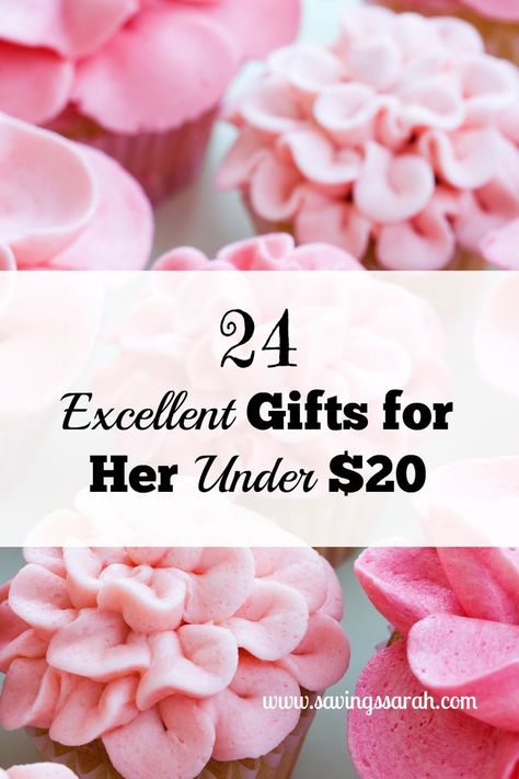 From your mom to your good female friends, here are 24 Excellent Gifts for Her Under $20. Great gifts for reasonable prices. Definitely check these out. Secret Santa Gift Ideas, Friend Gift Ideas, Gardening Gift Baskets, Secret Sister Gifts, Secret Santa Gift Exchange, Helpful Hacks, Gifts For Female Friends, Thrifty Thursday, Secret Sisters