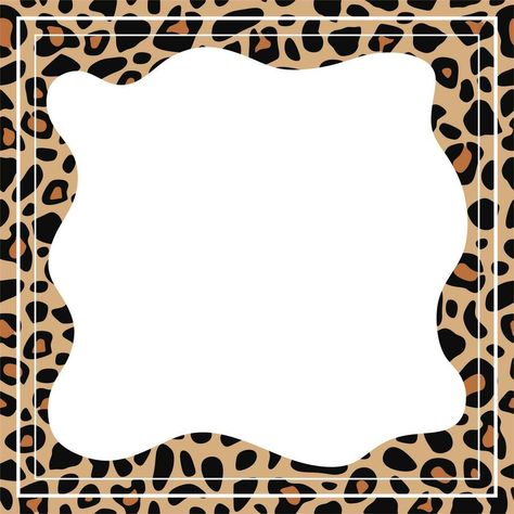 Frame with modern ornament of stylized leopard skin. Decorative abstract border with animal ornament. Leopard Skin, Mother's Day Diy, Animal Ornament, The Frame, Animal Skin, Modern Pattern, Beautiful Nails, Vector Art, Animal Print