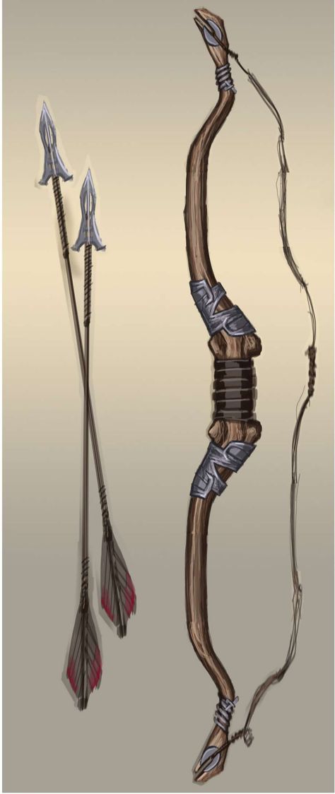 Steel Bow concept art from The Elder Scrolls V: Skyrim by Adam Adamowicz Bow Concept Art, Adam Adamowicz, Rpg Wallpaper, Rpg Items, Bow Tattoo Designs, Super Mario Rpg, Bow Drawing, Call Of Cthulhu Rpg, Traveller Rpg