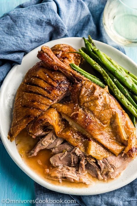 Duck de Marietta (The Best Slow Roast Duck) | Omnivore's Cookbook Can Cooker, Roasted Duck Recipes, Goose Recipes, Roast Duck, Slow Roast, Duck Recipes, Game Food, Slow Cooked, The Duck