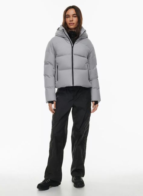 THE SUPER PUFF₂O™ SHORTY | Aritzia Super Puff Long, The Super Puff, Puffer Jacket Style, Short Puffer Jacket, Super Puff, Denim Vans, Warm Down, Denim Accessories, Ripstop Fabric