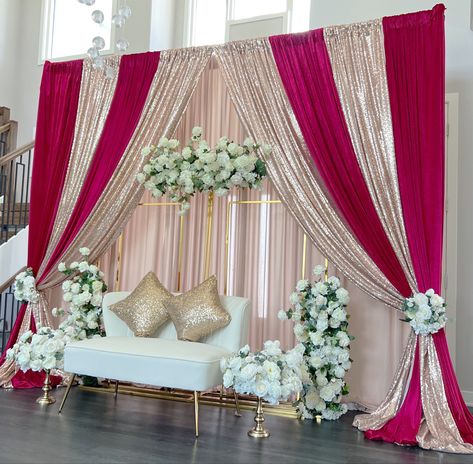 ♥️ Floral backdrop #diyweddingdecor #diyweddingideas #weddingdesign #diy #diywedding #weddingdecor #weddingdecorations #weddingdecorationideas #haldiceremony #weddingplanning #silkflowers #floraldesign #luxurywedding #weddingday #weddingceremony #floral #mehndi #floralframe #indianweddings #weddinginsta #weddinginstagram #idea #backdrop #floralgarland #floral Bday Party Photo Booth Backdrop Ideas, Amazing Wedding Centerpieces, Bridal Room Decor, Diy Paper Flower Wall, Entrance Door Decor, Engagement Stage Decoration, Draping Ideas, Housewarming Decorations, Traditional Wedding Decor