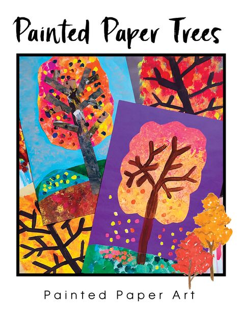 Painted Paper Trees – Painted Paper Art Dandelion Uses, Painted Paper Art, Mini Masterpieces, Paper Art Projects, Fall Art Projects, Fall School, Winter Project, Paper Tree, Fall Projects