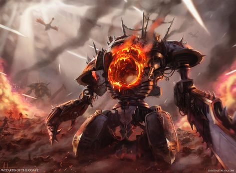 Mtg Warhammer 40k, 40k Fallen, Knight 40k, Fallen Knight, Chaos Knight, Adeptus Titanicus, Dark Future, Caracter Design, 40k Art