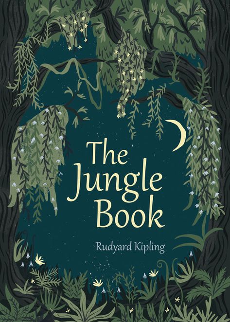 Book cover illustration for 'The Jungle Book' by Rudyard Kipling. ~Rachael Saunders~ http://rachaelsaunders.co.uk Rudyard Kipling Jungle Book, The Jungle Book, Pencak Silat, Rudyard Kipling, Book Cover Illustration, Beautiful Book Covers, If Rudyard Kipling, 캐릭터 드로잉, Book Cover Art