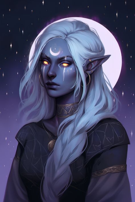 Drow Priestess, Mroczny Elf, Moon Elf, Professional Illustration, Dnd Elves, Elf Characters, Elf Druid, Dungeon Master's Guide, Anime Girlies