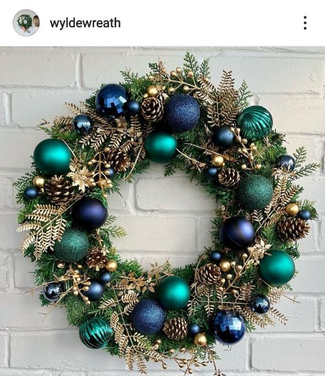 Teal christmas decorations