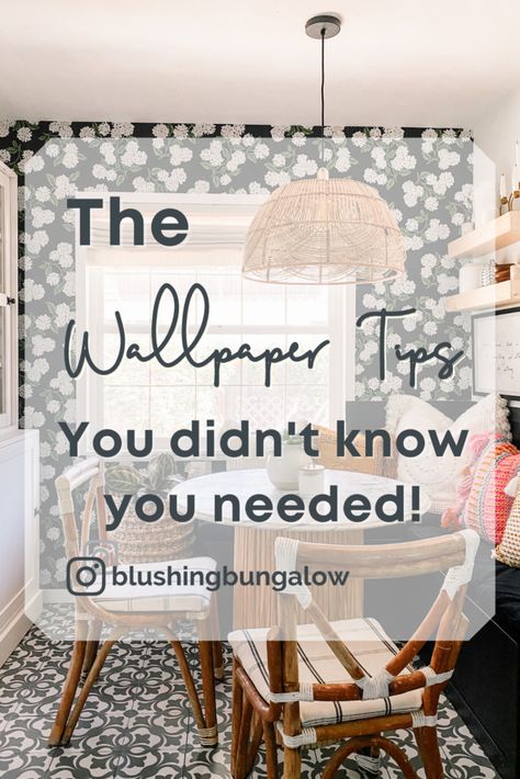 Best Wallpaper Tips – Kitchen Dining Nook with Floral Wallpaper Wallpapered Breakfast Nook, Dining Nook Wallpaper, Wallpaper Kitchen Nook, Wallpaper Around Window, Wallpaper In The Kitchen, Kitchen Nook Wallpaper, Kitchens With Wallpaper, Wallpaper Nook, Wallpaper In Kitchen