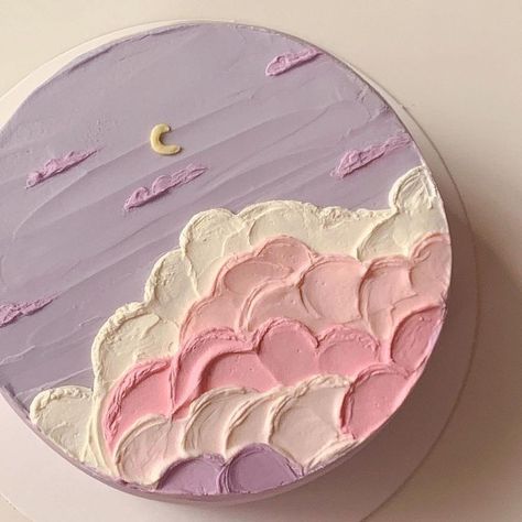 Cool Cake Designs Creative, Astetic Cakes, Cute Cake Ideas Aesthetic, Pastel Cake Birthdays, Pastel Cake Ideas, Cake Ideas Purple, Cute Birthday Cakes For Kids, Cute Simple Cakes, Aesthetic Cake Ideas