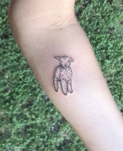 Lamb Tattoo, Sheep Tattoo, Stick Poke Tattoo, Stick N Poke, Handpoke Tattoo, Stick N Poke Tattoo, 4 Tattoo, Inspiration Tattoos, Hand Poked Tattoo